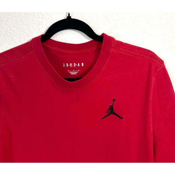 Jordan Red Short Sleeve T-Shirt With Jumpman Logo Print Mens Size M - Picture 3 of 7